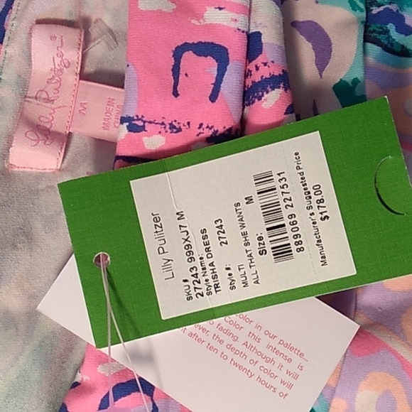 Nwt Lilly Pulitzer Trisha Dress All that she wants sz medium #Sirens - Picture 3 of 4